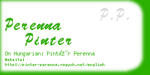 perenna pinter business card